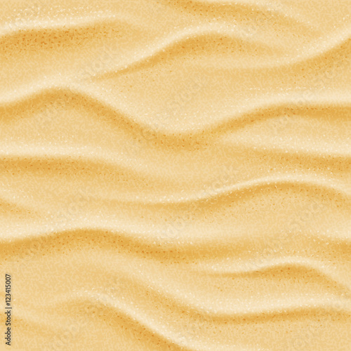 Realistic seamless vector beach sea sand background