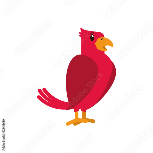 Bird cartoon icon. Pet animal domestic and care theme. Isolated design. Vector illustration © Jemastock