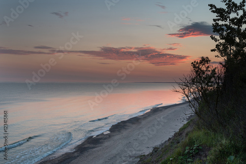 Summer solstice morning at Baltic sea  Latvian coast.