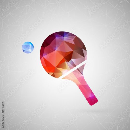 Abstract creative concept vector icon. For web and mobile content isolated on background, unusual template design, flat silhouette object and social media image, triangle art origami.