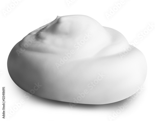 white foam isolated on white background with clipping path
