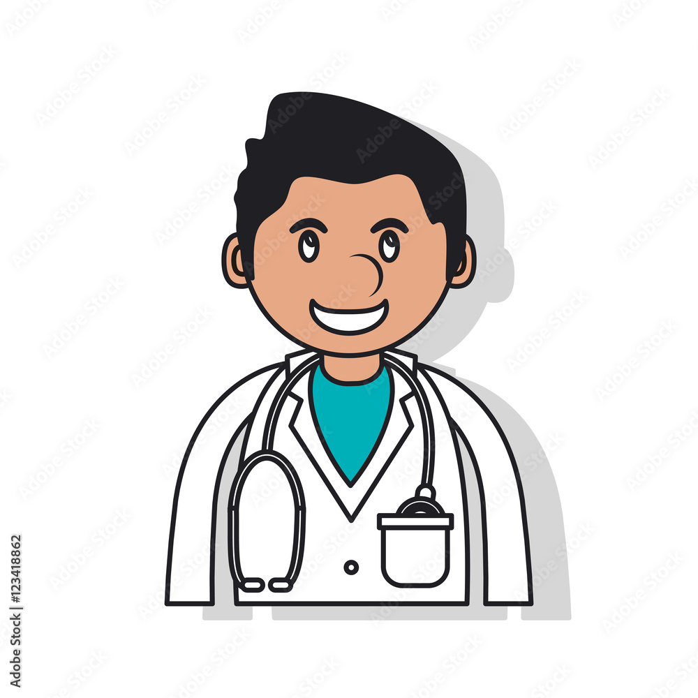 Doctor cartoon icon. Medical and health care theme. Isolated design. Vector illustration Doctor cartoon icon. Medical and health care theme. Isolated design. Vector illustration