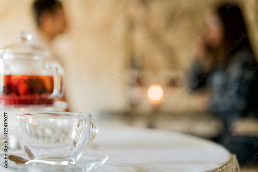 Couple of young people in the restaurant for a glass of wine. Couple of young people in the restaurant for a glass of wine.