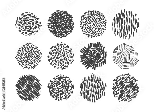 Pen scribble brush pack, various textures for illustration shading