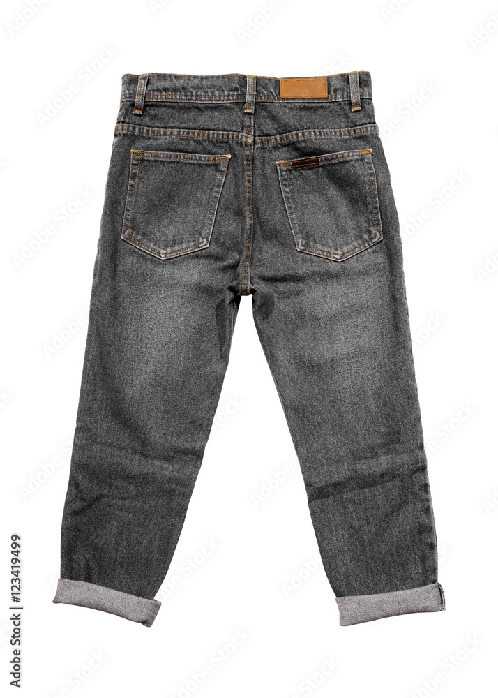 Black Jeans Isolated (back) with clipping path Black Jeans Isolated (back) with clipping path