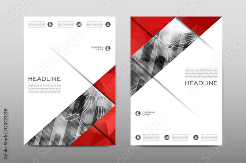Brochure layout template flyer design vector, Magazine booklet cover abstract background