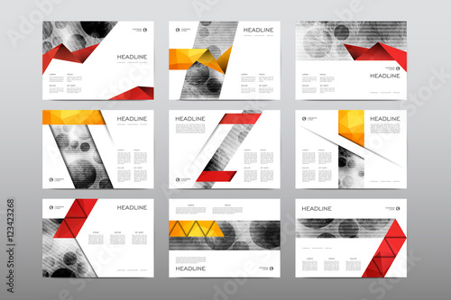 Brochure layout template flyer design vector, Magazine booklet cover abstract background