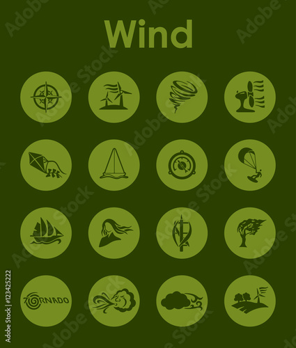 Set of wind simple icons