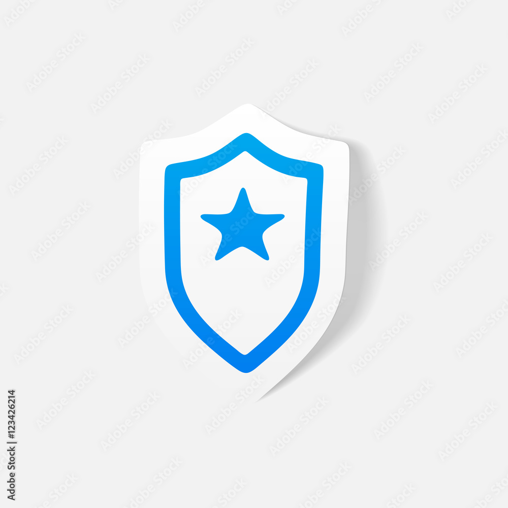 realistic design element. police badge realistic design element. police badge