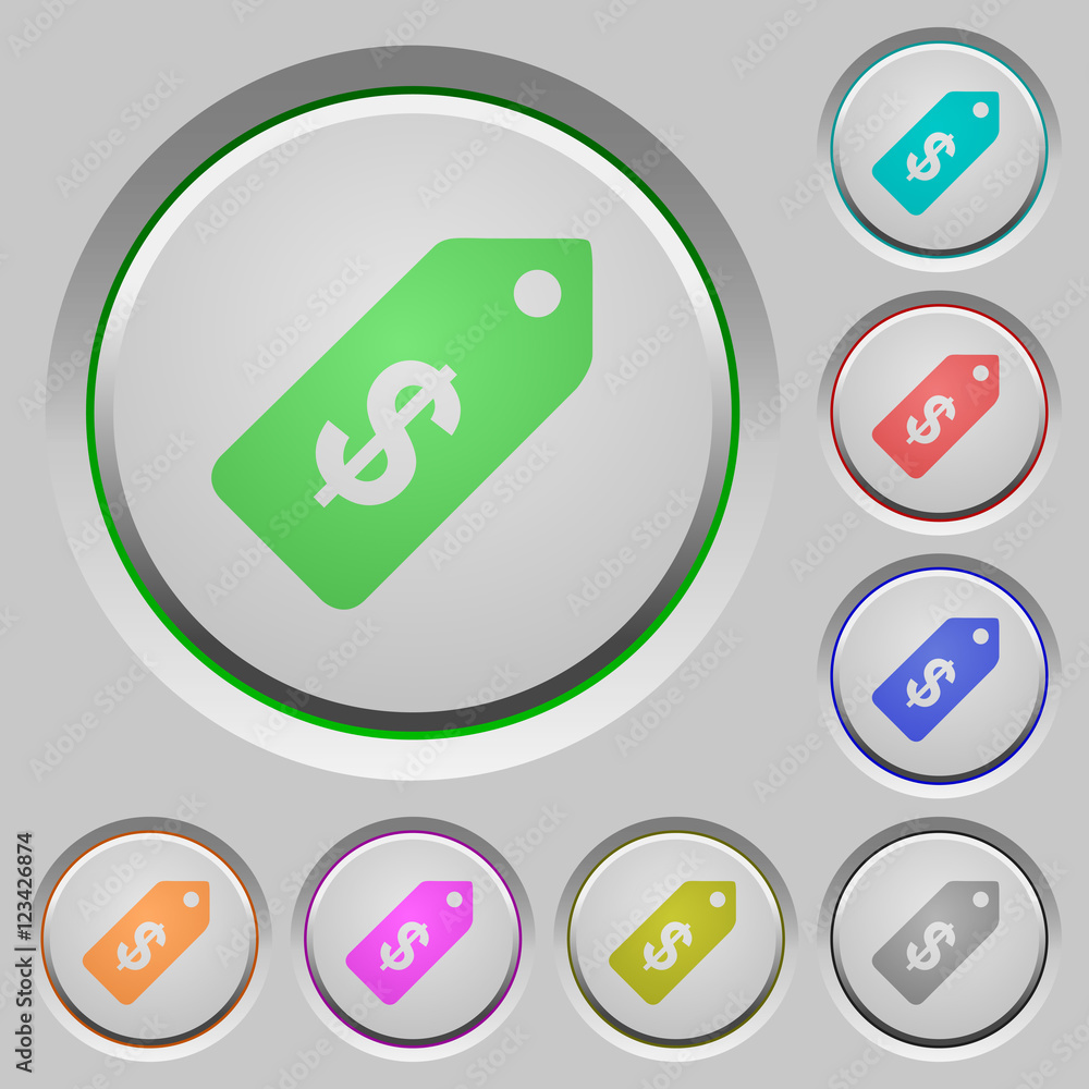 Dollar price label push buttons Dollar price label push buttons