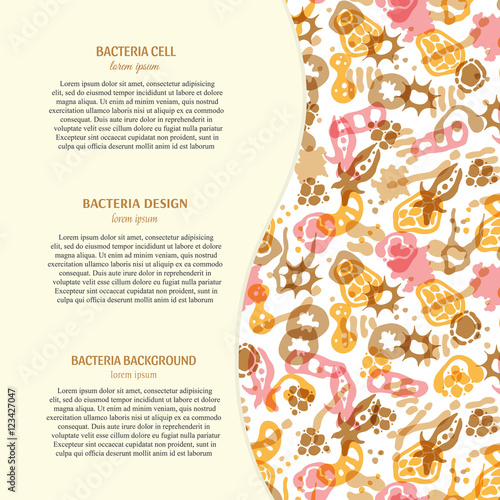 Bacteria background with text