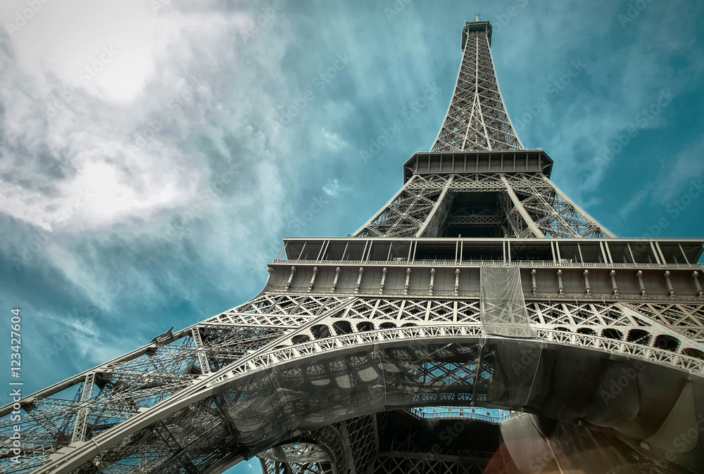 Fototapeta premium The Eiffel tower is one of the most recognizable landmarks in th