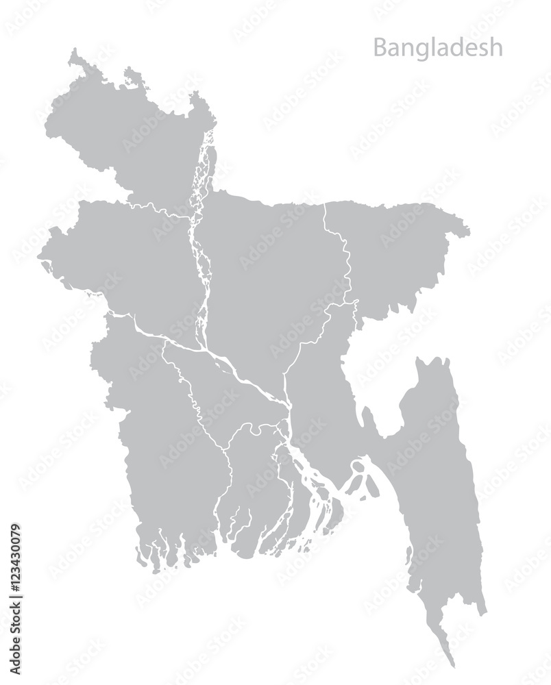 Map of Bangladesh.