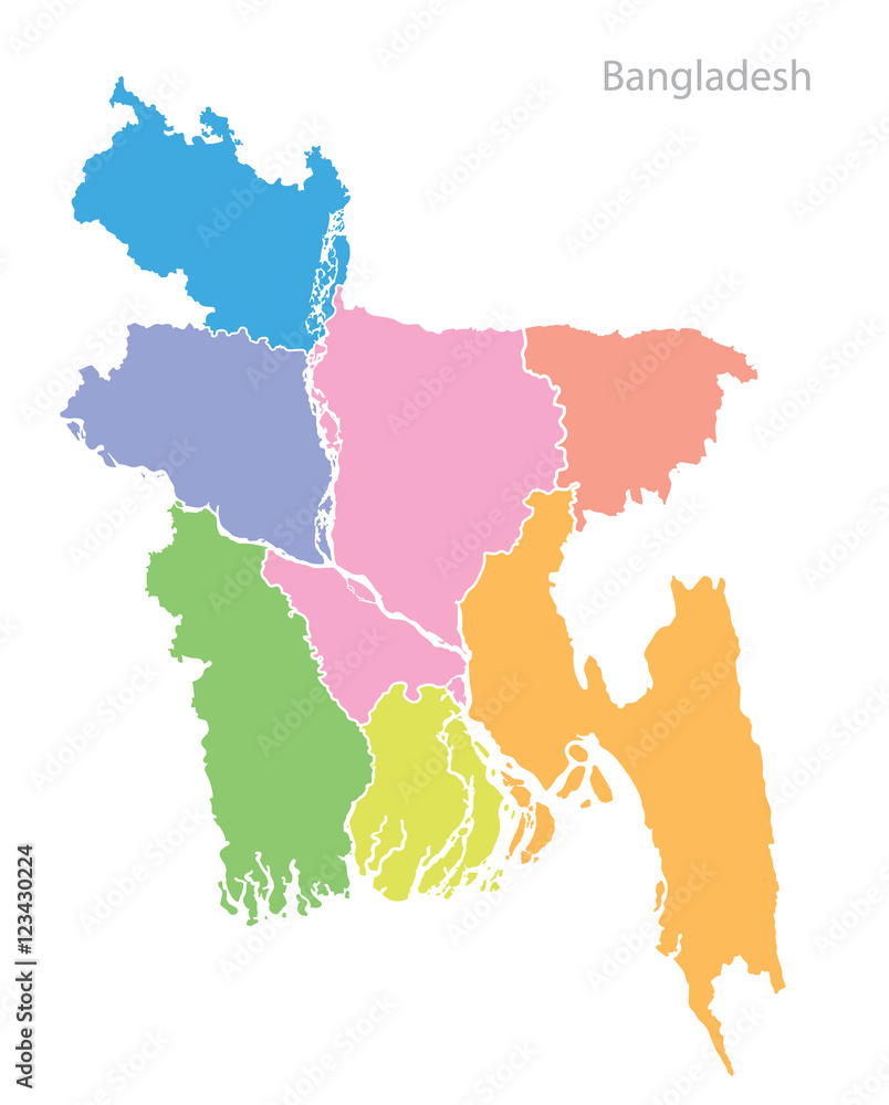 Map of Bangladesh.