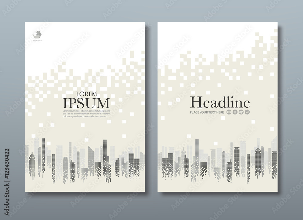 Flyer design, Leaflet, book cover template vector.