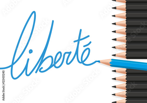 Liberté - Symbole - Crayons