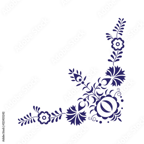 Traditional folk ornament, symbol and simple vintage pattern, vector illustration