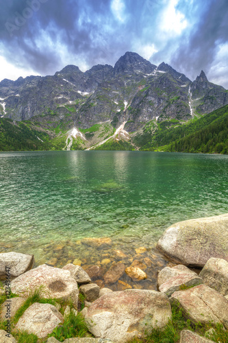 Fototapeta Naklejka Na Ścianę i Meble -  Eye of the Sea lake in Tatra mountains, Poland