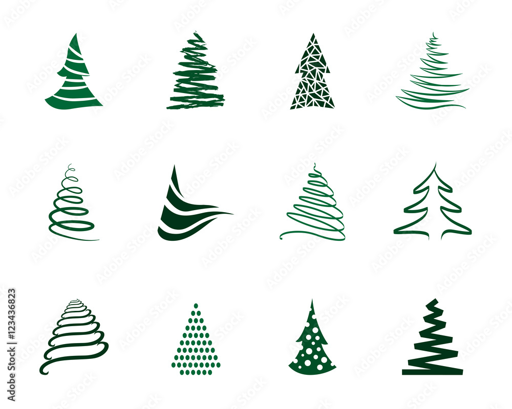 Weihnachtsbaum Iconset - Grün Weihnachtsbaum Iconset - Grün