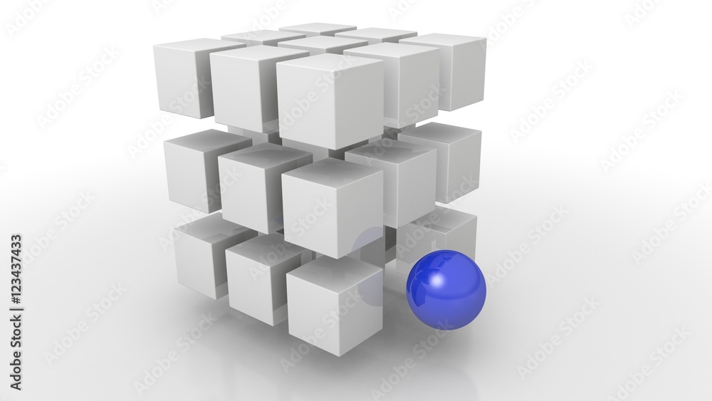 Cubes in a arrangement Cubes in a arrangement