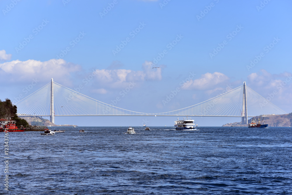 Yavuz Sultan Selim Bridge, view from Bosphorus