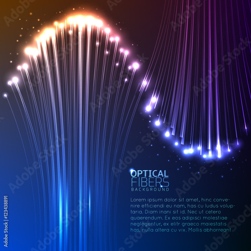 Obraz na płótnie Optical Fibers Background w salonie
