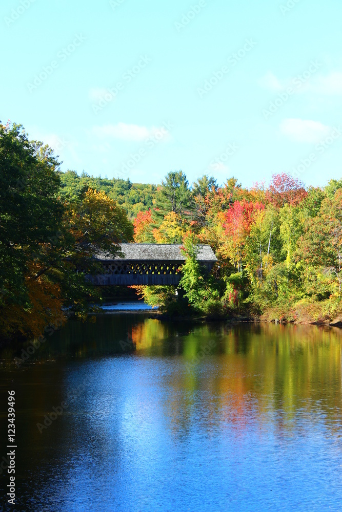 Henniker Covered Bridge in Henniker, New Hampshire