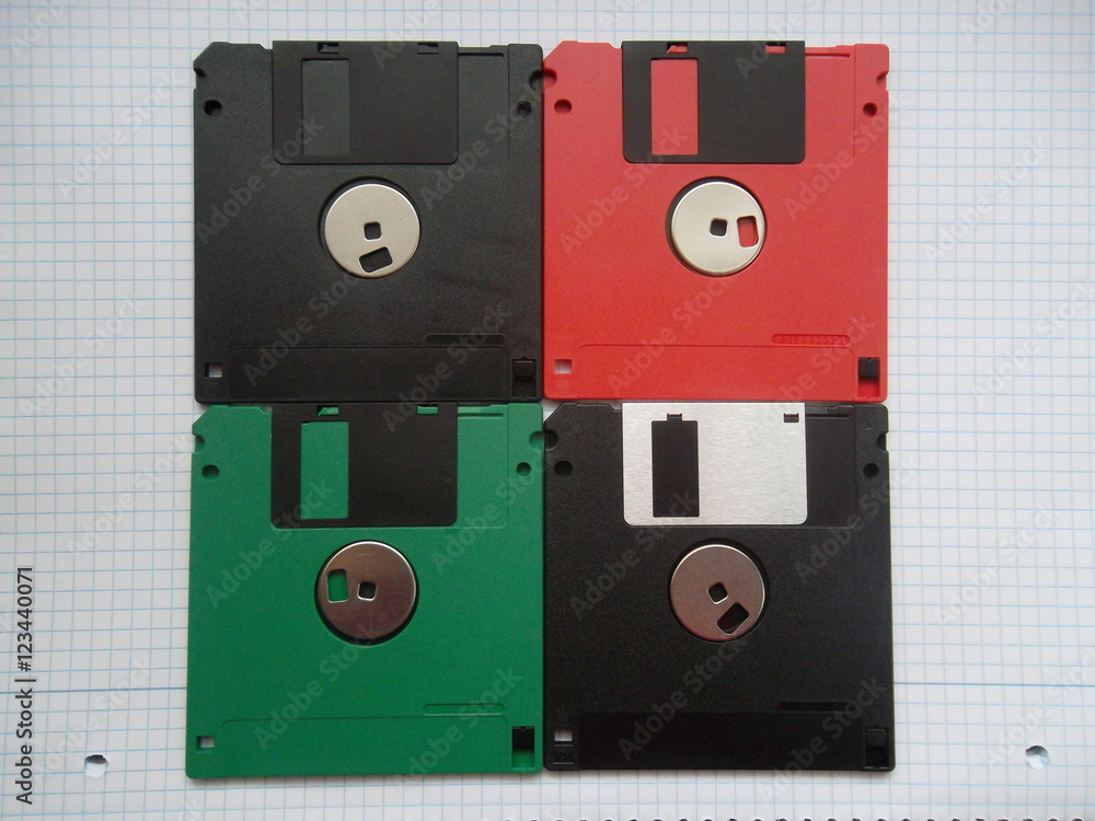 4 floppy disks 4 floppy disks
