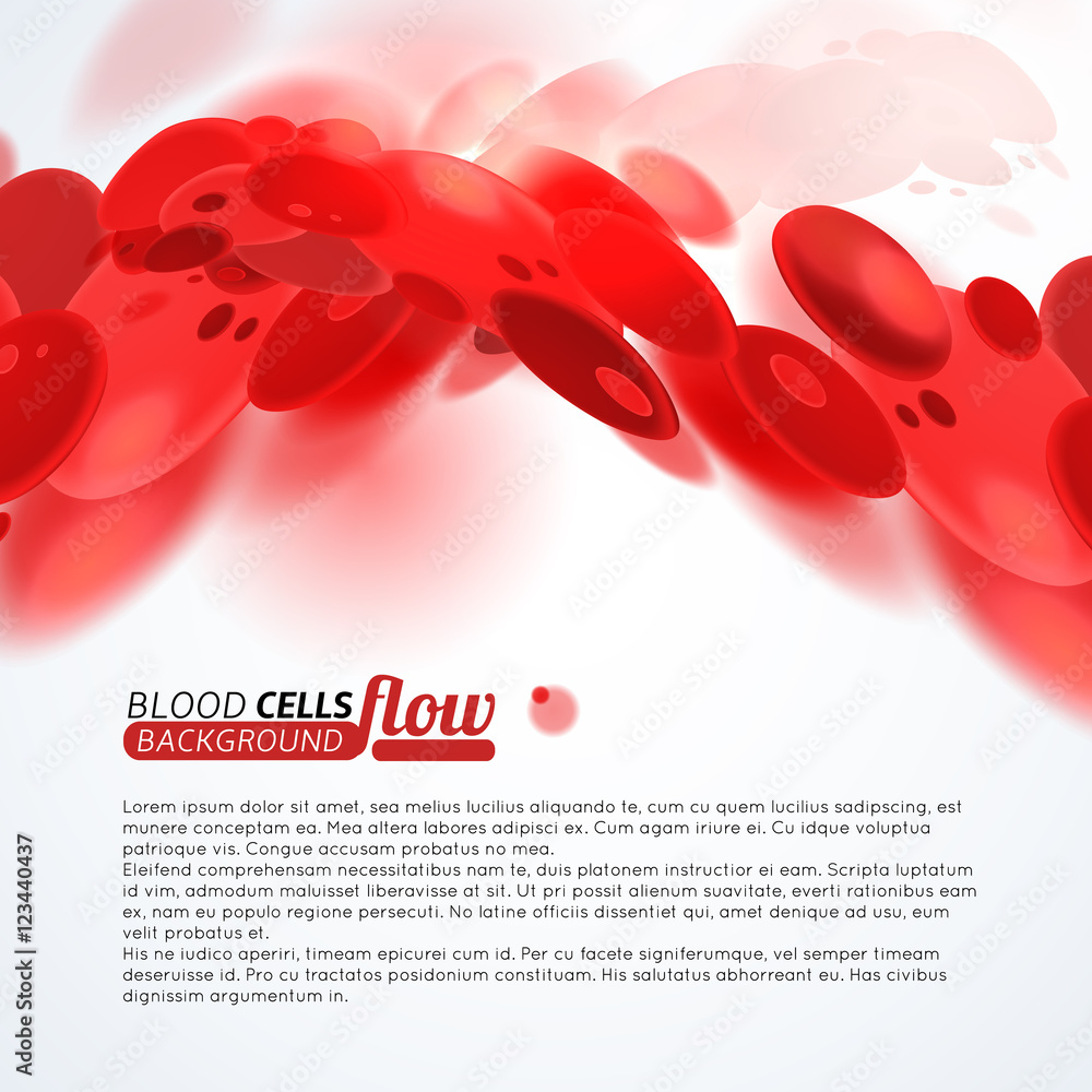 Blood cells flow background