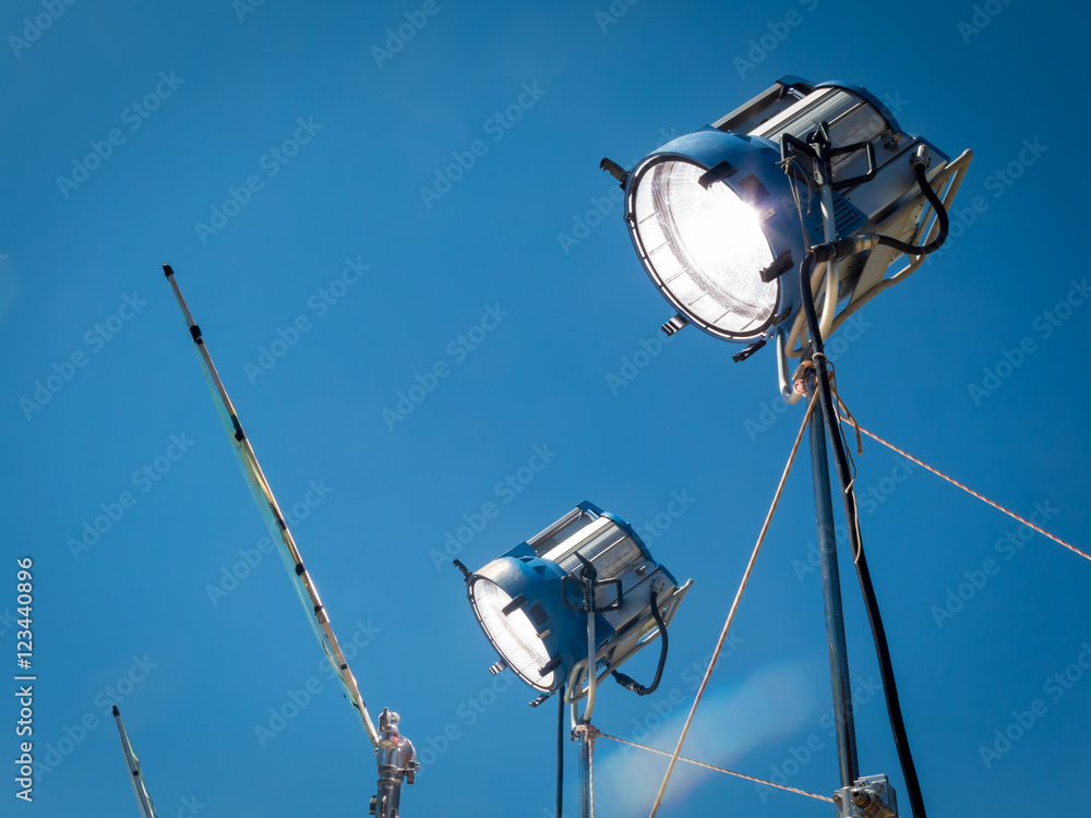 Fototapeta premium HMI daylight projector hanging