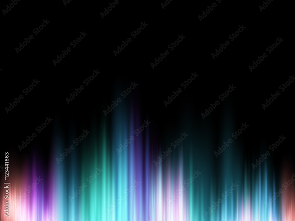 Abstract vector shiny background with glow colorful sound wave