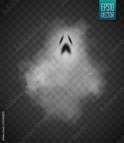Ghost isolated on transparent background. Vector.