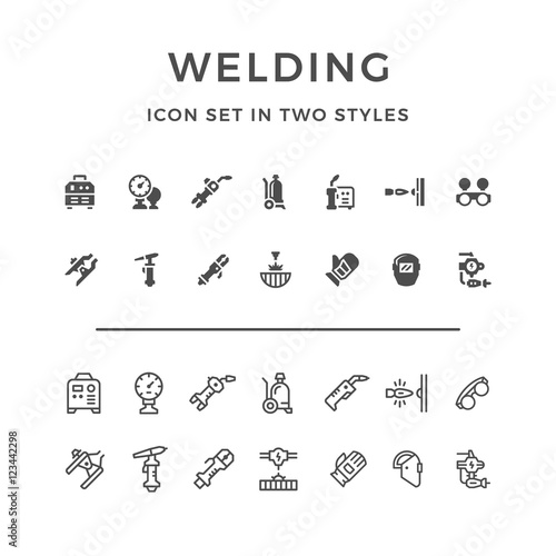 Set icons of welding
