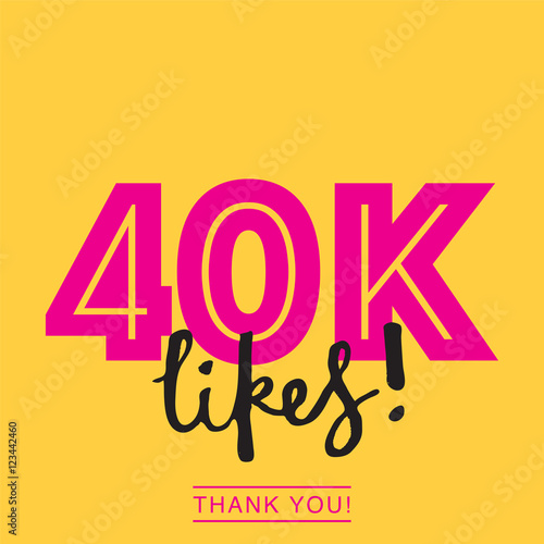 40000 likes social media thank you banner