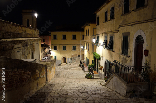 Streets upstairs in historical center of Portoferraio on Elba island, Tuscany, Italy, Europe.
