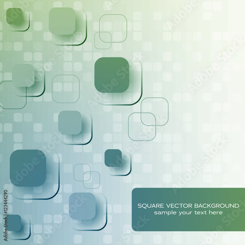 Abstract vector background with 3D square composition.