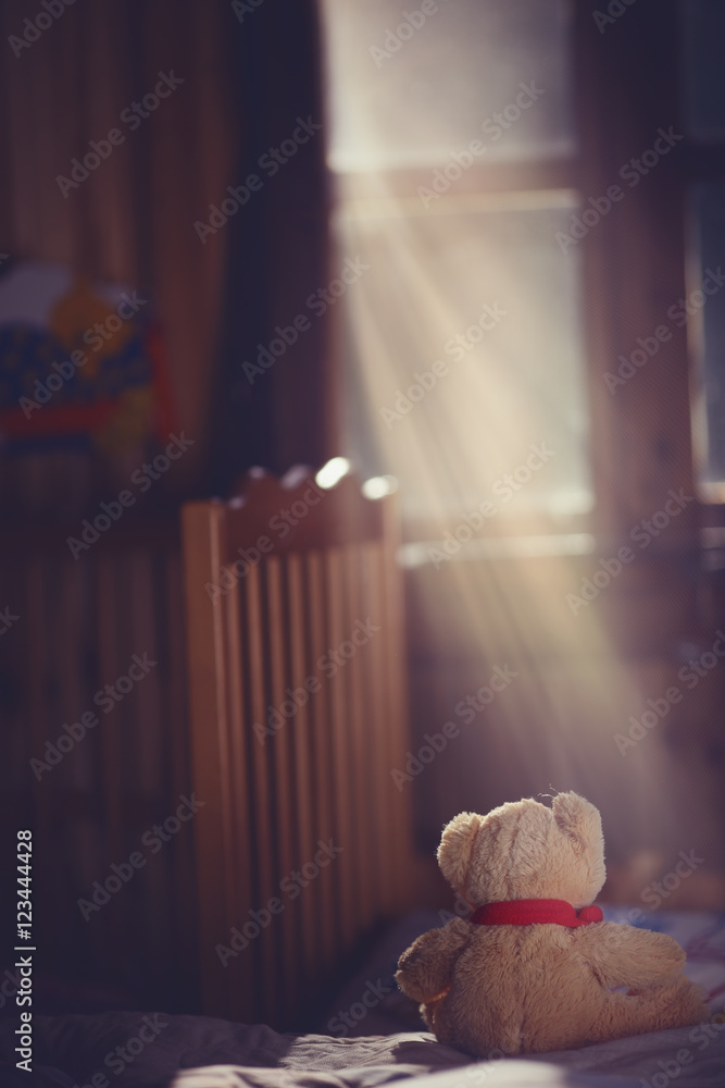 Wall Mural depressing picture of empty children's room