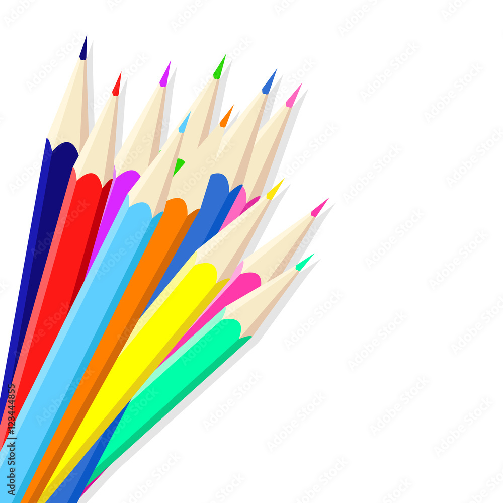 Pattern with colored pencils. Children's bright pattern Pattern with colored pencils. Children's bright pattern