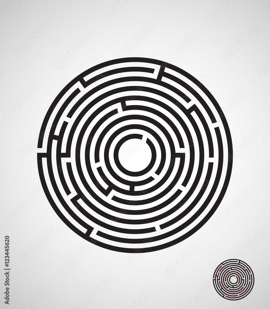 Vector Illustration.Maze / Labyrinth Vector Illustration.Maze / Labyrinth