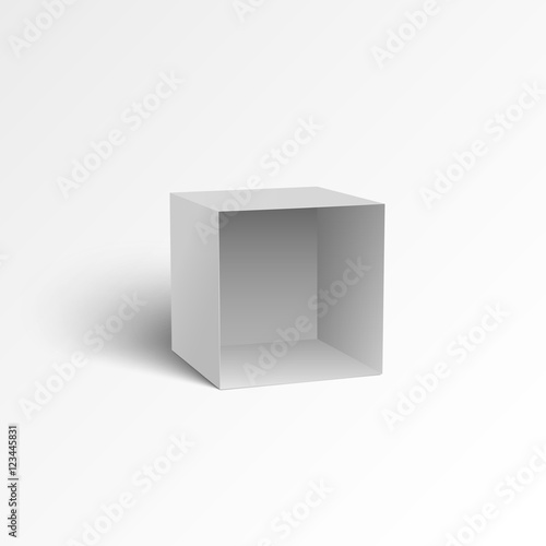 white empty box