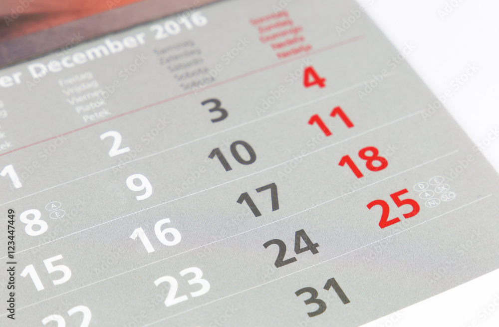 Weihnachten 2016 (Konzept Kalender) Weihnachten 2016 (Konzept Kalender)