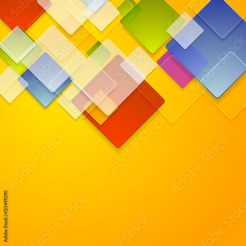 Colorful glass squares abstract background