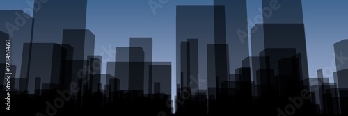 Abstract Skyline Background with a gradient background  useful for tv-shows  broadcasting  events  stage backgrounds or many other applications...