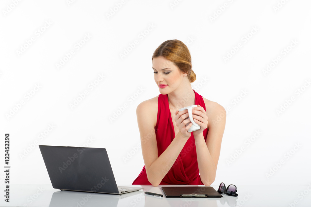 beautiful young business women happy at work beautiful young business women happy at work