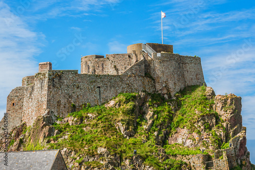 Fotografi Elizabeth Castle (1594) - castle on a tidal island. Jersey, UK.