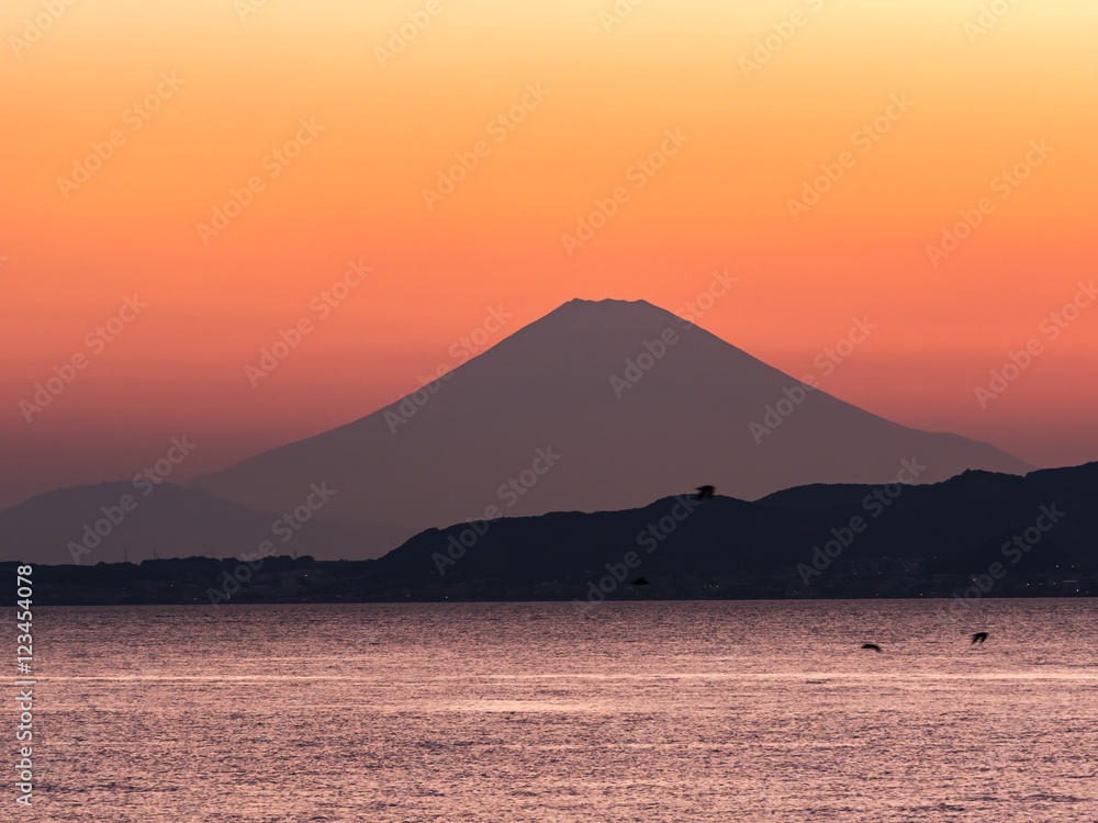 Sunset over mountains