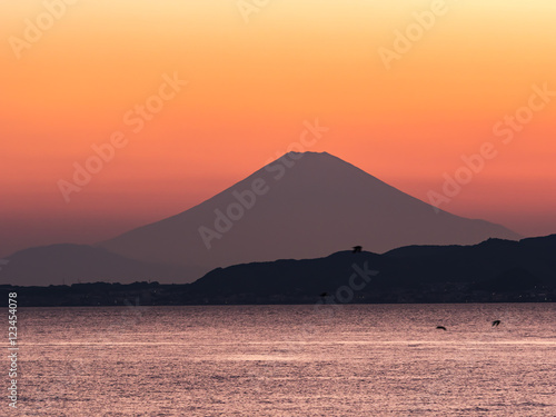 Sunset over mountains