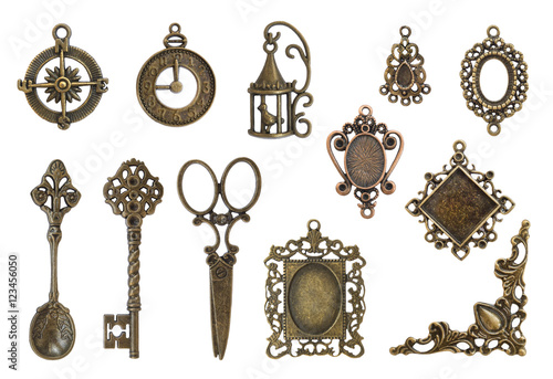 Vintage metal frames and elements