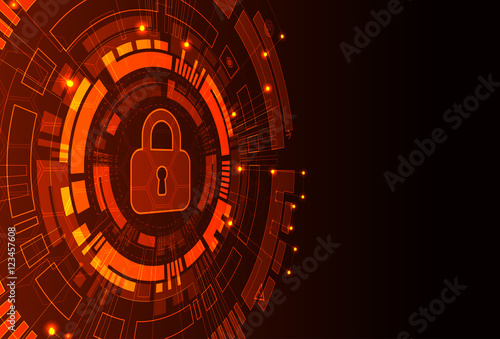Protection concept of digital and technological.