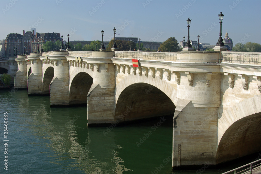 Le pont Neuf au lever du soleil à Paris, Farnce